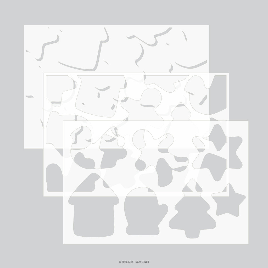 Gingerbread Cookies Stencil Pack (3 qty; 6 x 9)