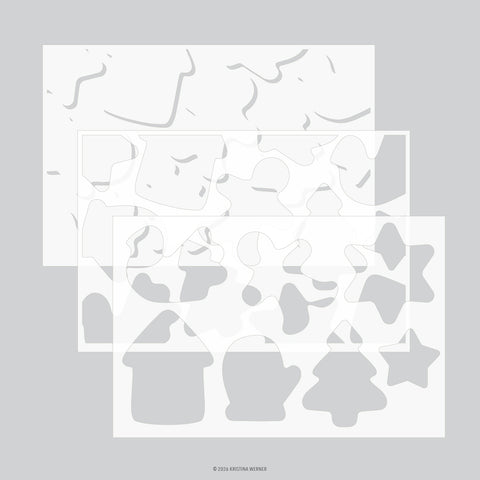Gingerbread Cookies Stencil Pack (3 qty; 6 x 9)