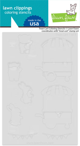 Treat Cart Coloring Stencils