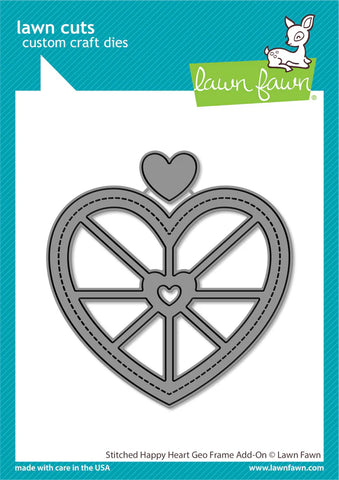 Stitched Happy Heart Geo Frame Add-On