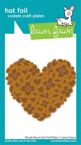 Floral Heart Hot Foil Plate