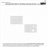 Spring Basket Add-On: Birthday Coloring Stencils