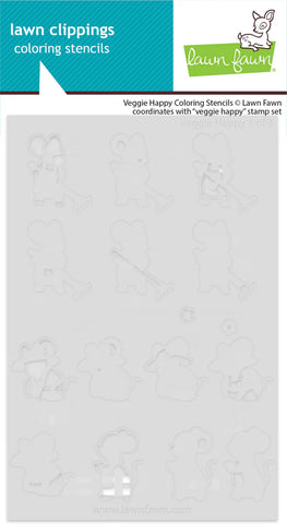 Veggie Happy Coloring Stencils