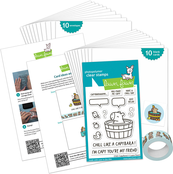 Chill, Capybara! Kids Cardmaking Kit: Mini