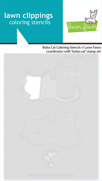 Boba Cat Coloring Stencils