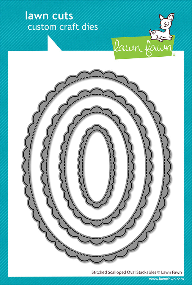 Stitched Scalloped Oval Stackables