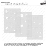 Mice Tools Coloring Stencils