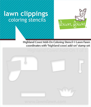 Highland Cows! Add-On Coloring Stencil