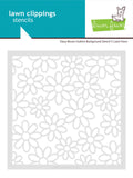 Daisy Bloom Outline Background Stencil