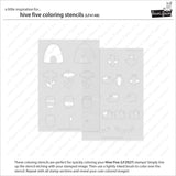 Hive Five Coloring Stencils