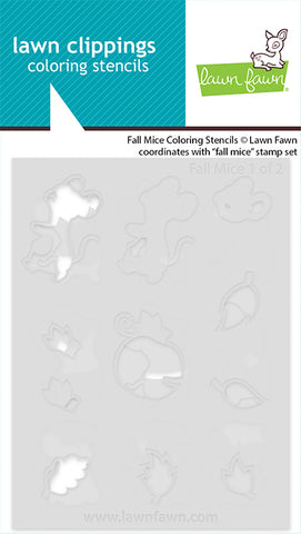 Fall Mice Coloring Stencils