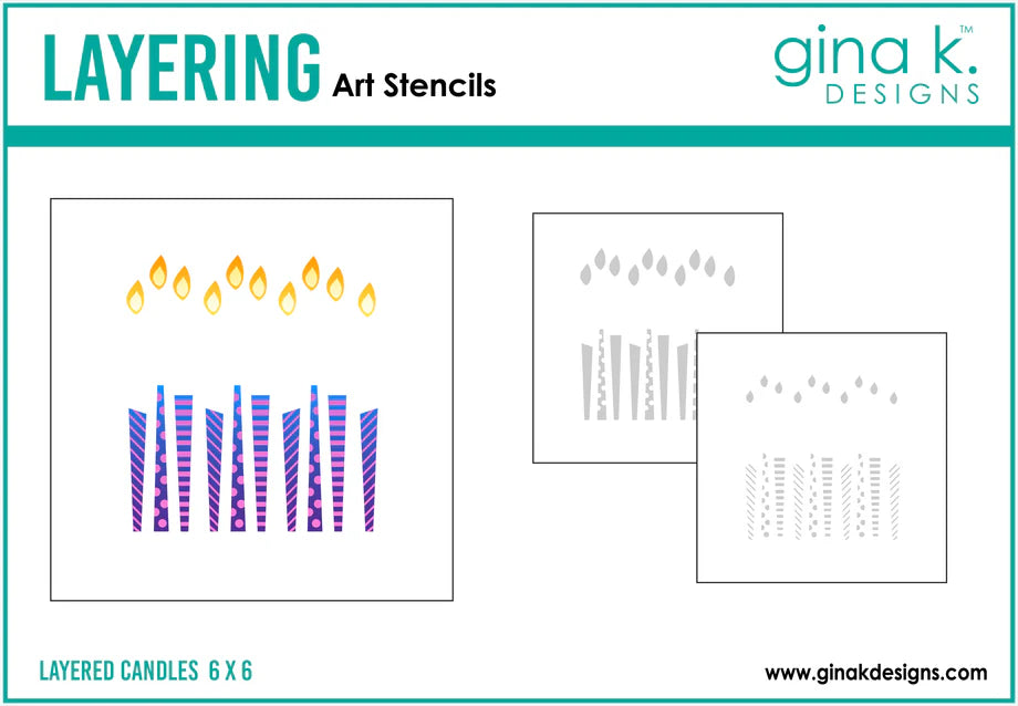 Layered Candles Stencils