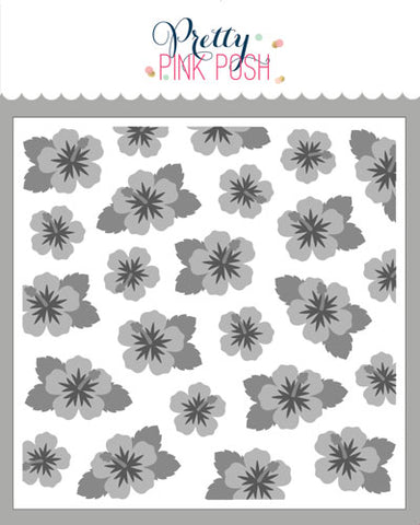 Layered Hibiscus Stencil (3 Lyr)