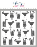 Layered Summer Drinks Stencil (3 Lyr)