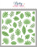 Layered Tropical Leaves Stencil (2 Lyr)