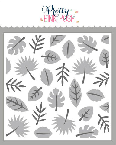 Layered Tropical Leaves Stencil (2 Lyr)