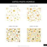 Lotsa Pasta Turnabout™ Stamp Set (6" x 8")