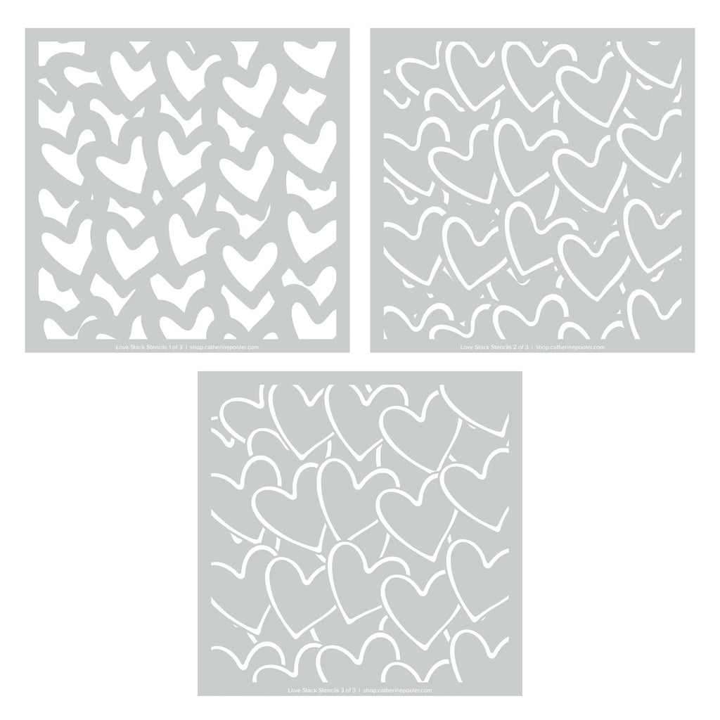Love Stack Layered Stencils (set of 3)