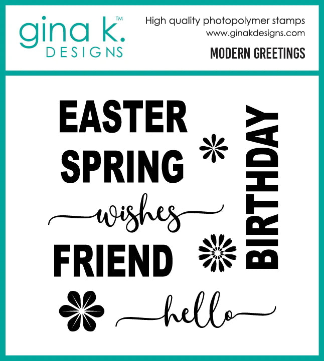 Modern Greeting Stamp Set