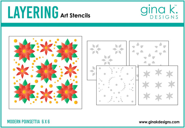 Modern Poinsettia Layering Stencil