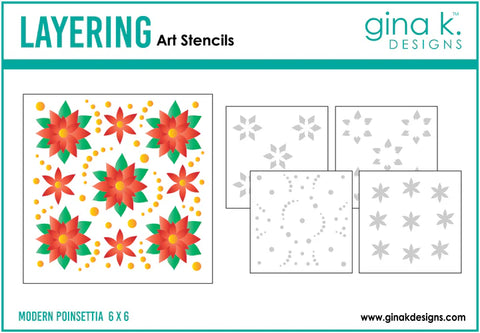 Modern Poinsettia Layering Stencil