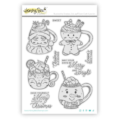 Sweet Season Mugs 6x8 Rubber Cling Stamp Set