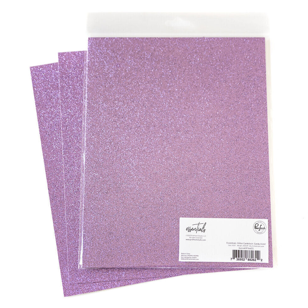 Essentials Glitter Cardstock: Candy Violet