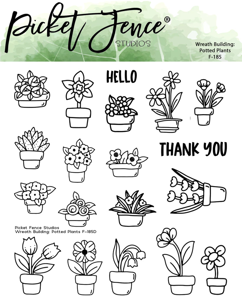 Wreath Building: Potted Plants Stamp Set