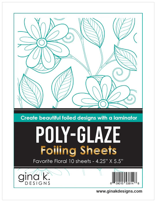 POLY-GLAZE Foiling Sheets - Favorite Floral