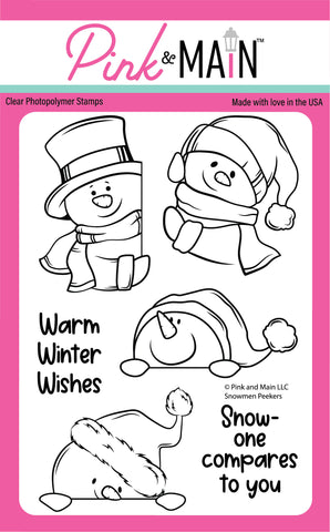 Snowman Peekers 4X6 Stamp Set