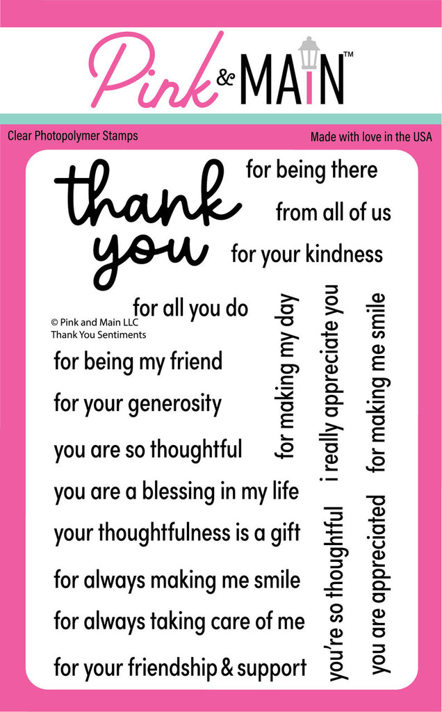 Thank You Sentiments 4X6 Stamp Set