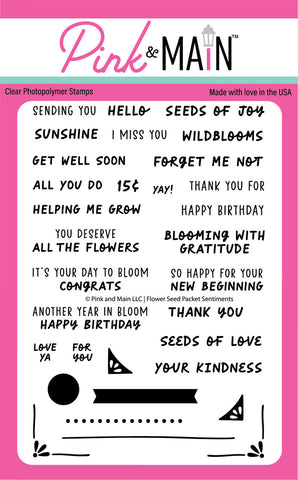 Flower Seed Packet Sentiments