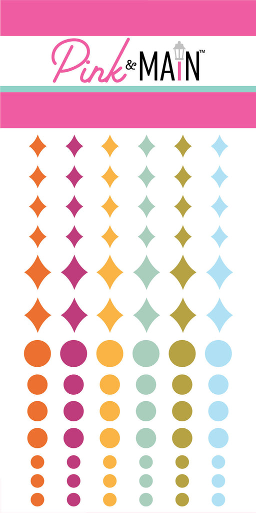 The Bright Side Glitter Enamel Shapes