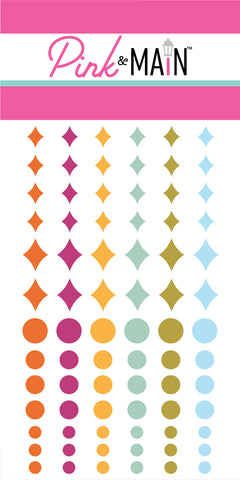 The Bright Side Glitter Enamel Shapes