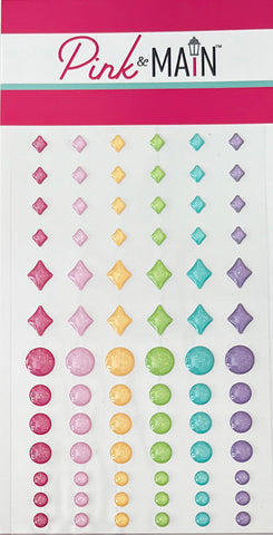 Spring Glitter Enamel Shapes