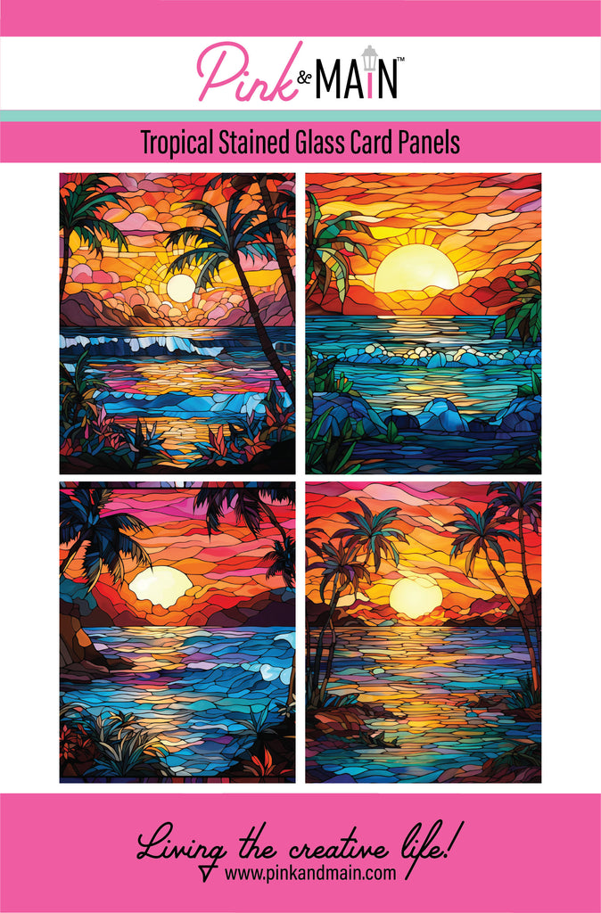 Tropical Stained Glass Card Panels