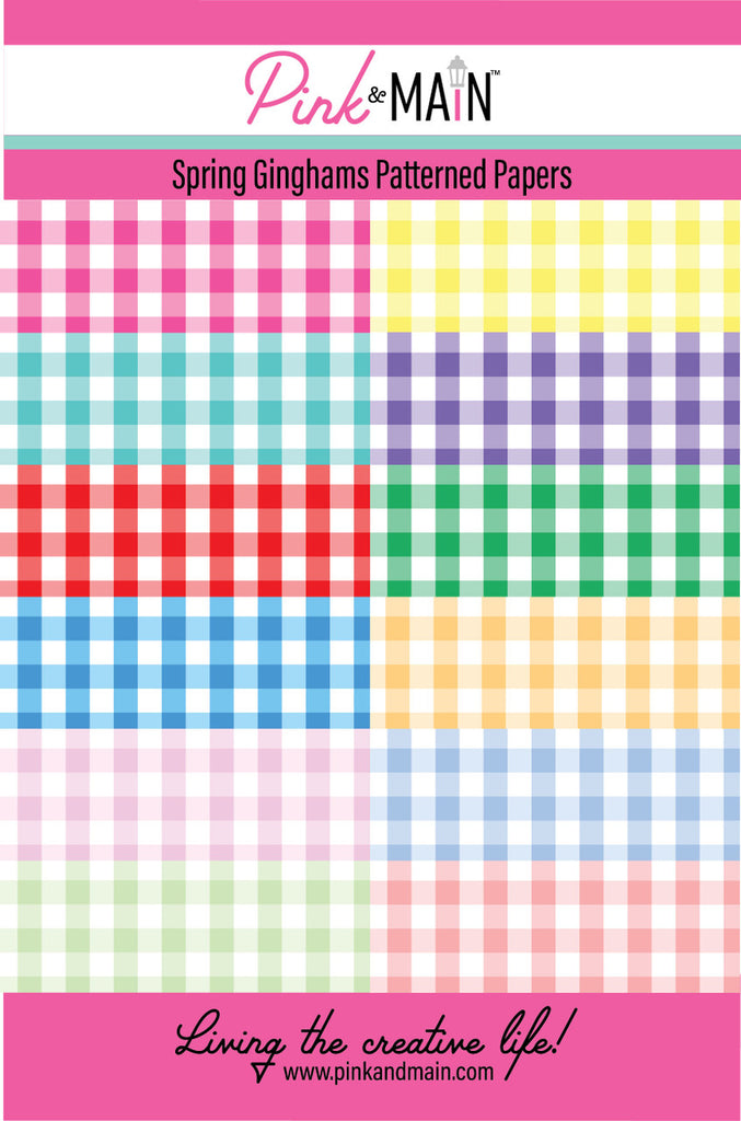 Spring Gingham Paper Pack 8.5 x 5.5