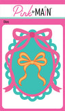 Fancy Oval with Bow Dies