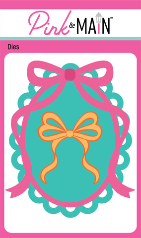 Fancy Oval with Bow Dies