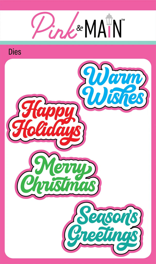 Merry Sentiments Word Dies