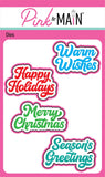 Merry Sentiments Word Dies