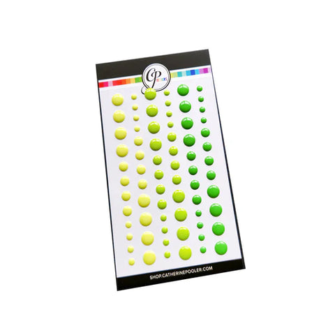 Party Yellow-Greens Enamel Dots
