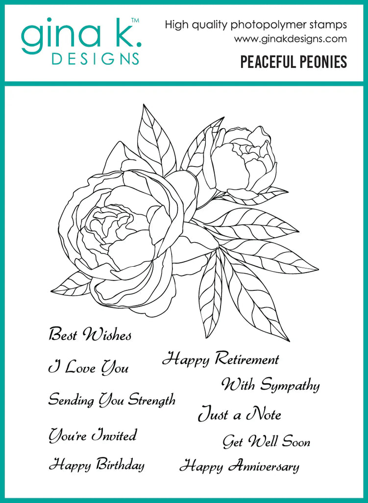Peaceful Peonies Stamp Set