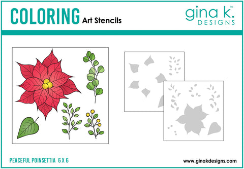 Peaceful Poinsettia Stencils