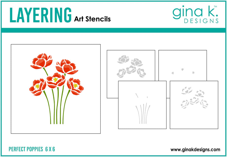 Perfect Poppies Stencils