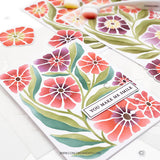 Petal Print Stencil Pack (4 qty; 4.75 x 6)