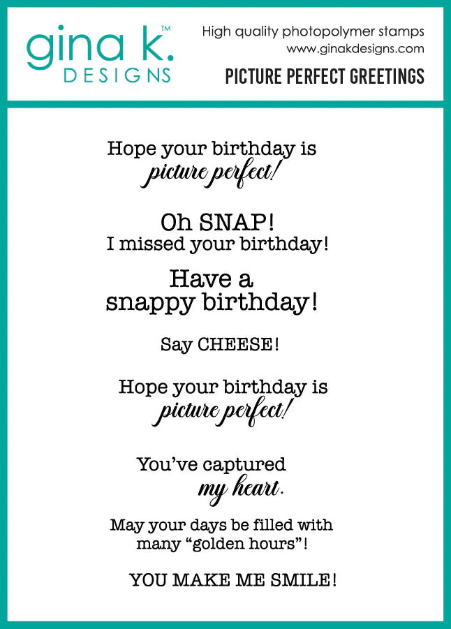 Picture Perfect Greetings Stamp Set