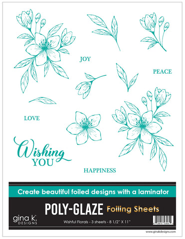 Poly Glaze Foiling Sheets - Wishful Florals