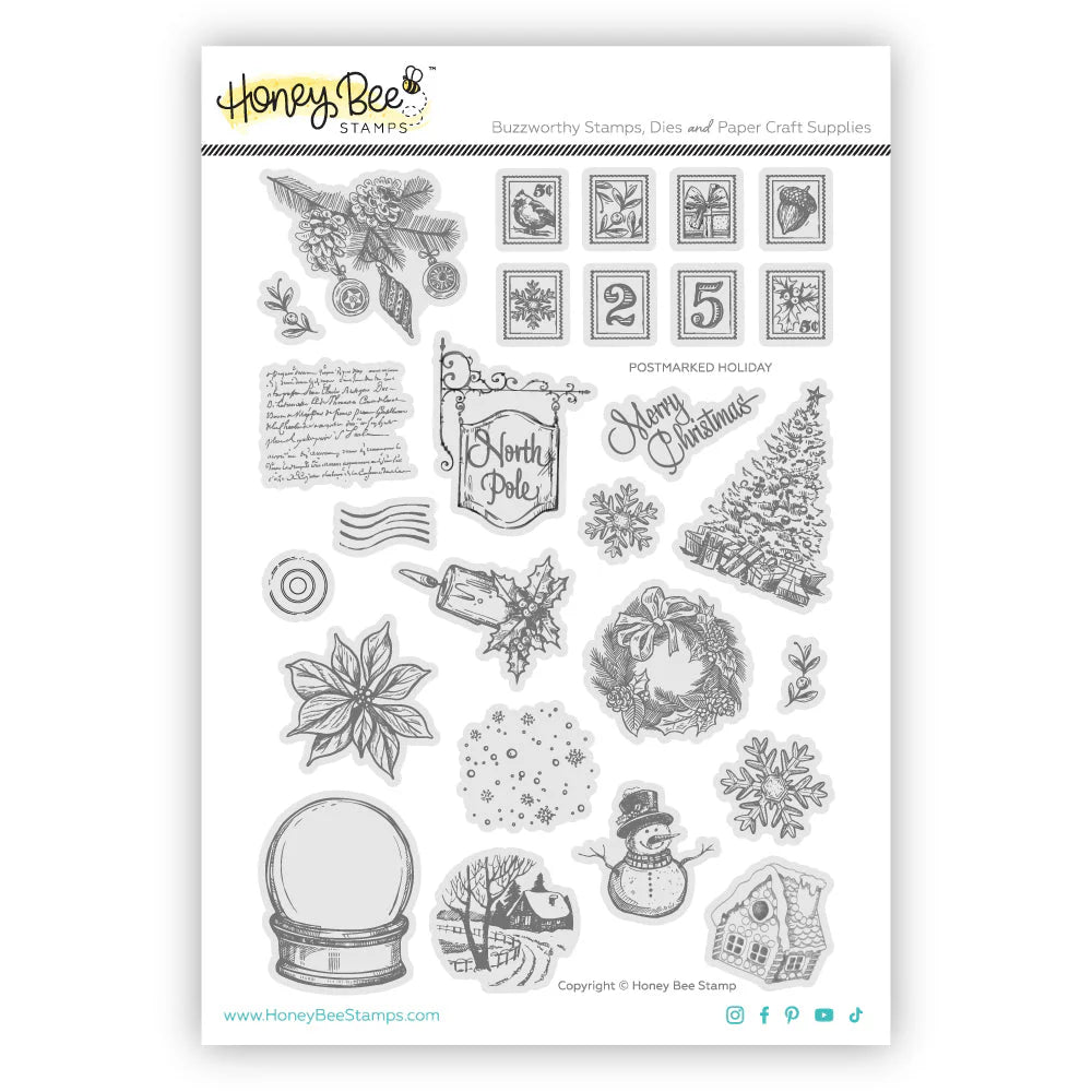 Postmarked: Holiday 6x8 Stamp Set