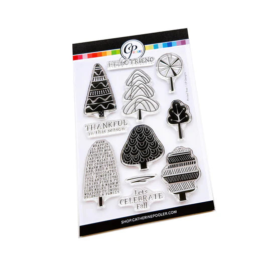 Printed Trees Stamp Set